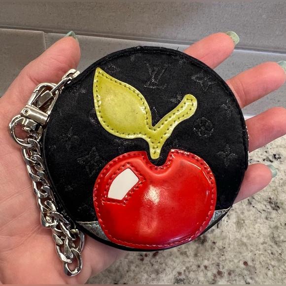 EUC Authentic Louis Vuitton Satin Conte Apple Coin Pouch - Picture 9 of 12